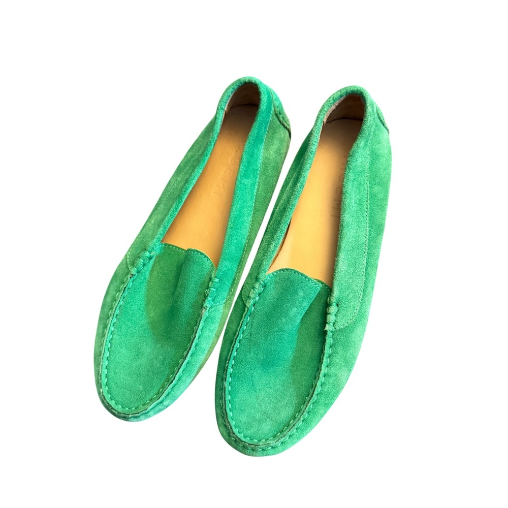 M Gemi The Felize Suede Loafer Jewel Green Driving Moccasin Made in Italy 37